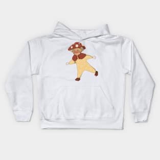 Happy mushroom person Kids Hoodie